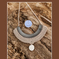 Collier Fait Main | Macramé & Œil de Sainte-Lucie | Pièce Unique