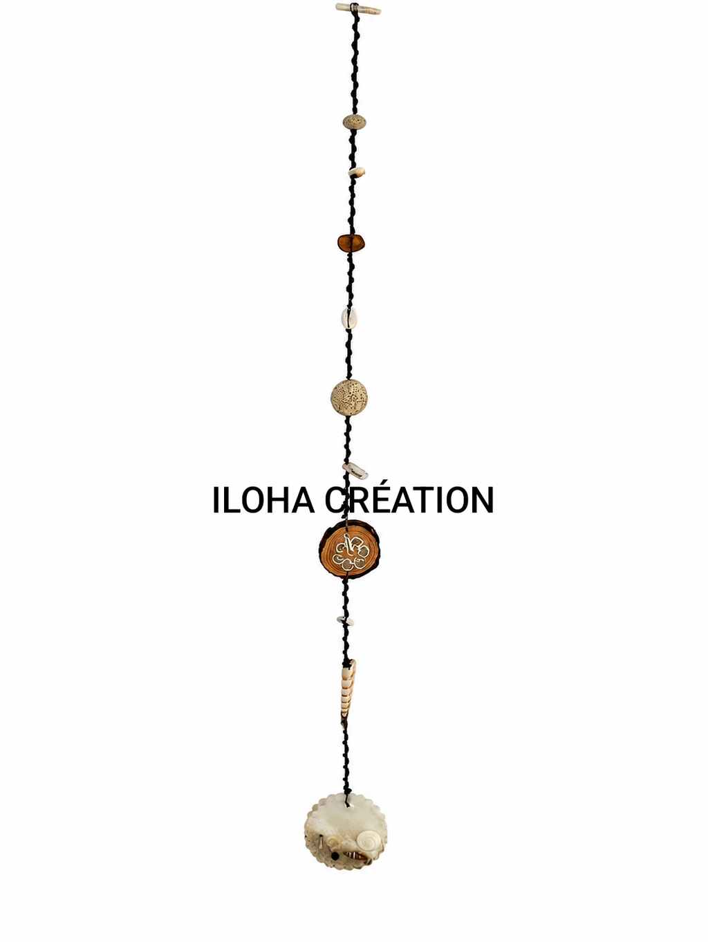 Suspension de décoration Koe 4- inclusion résine avec. Sable de Nouvelle Calédonie - artisanal