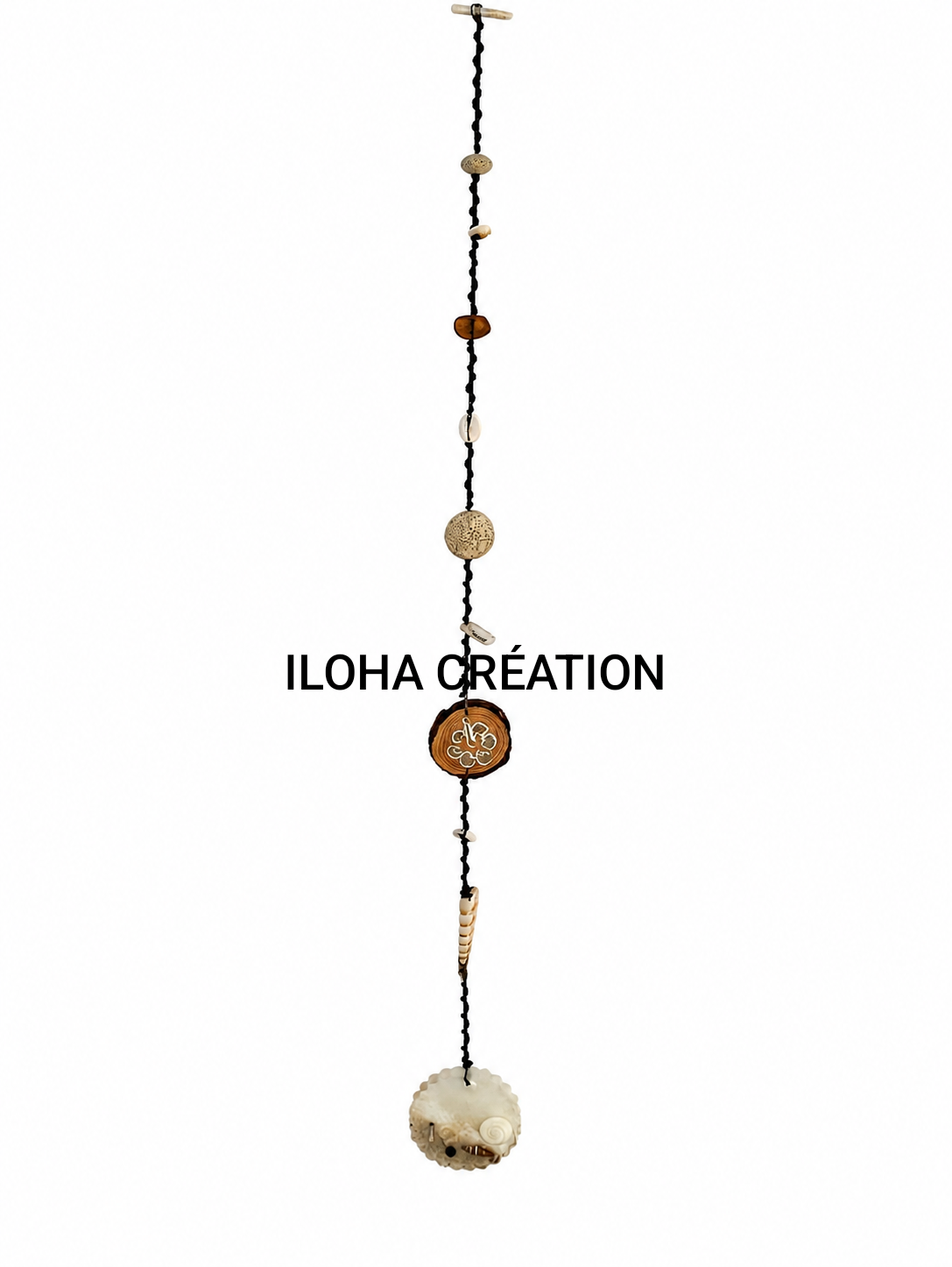 Suspension de décoration Koe 4- inclusion résine avec. Sable de Nouvelle Calédonie - artisanal