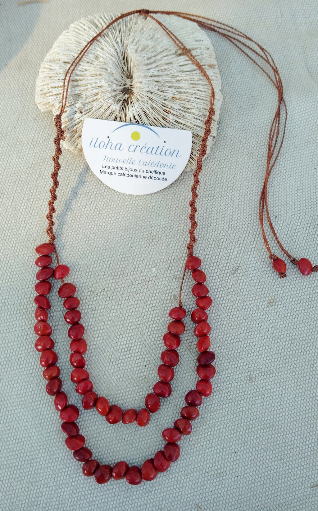 Collier Kuto 1 graine rouge local