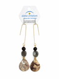 Boucles d'oreilles ZANZIBAR  - graine et nacre & Plaqué or 18K