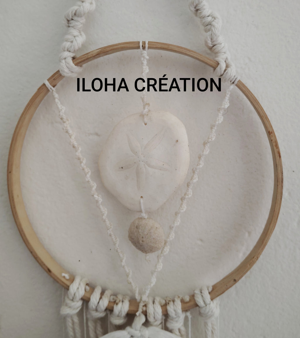 Mobile décoratif Koé 9 – Attrape-rêves en macramé fait main | Nouvelle-Calédonie