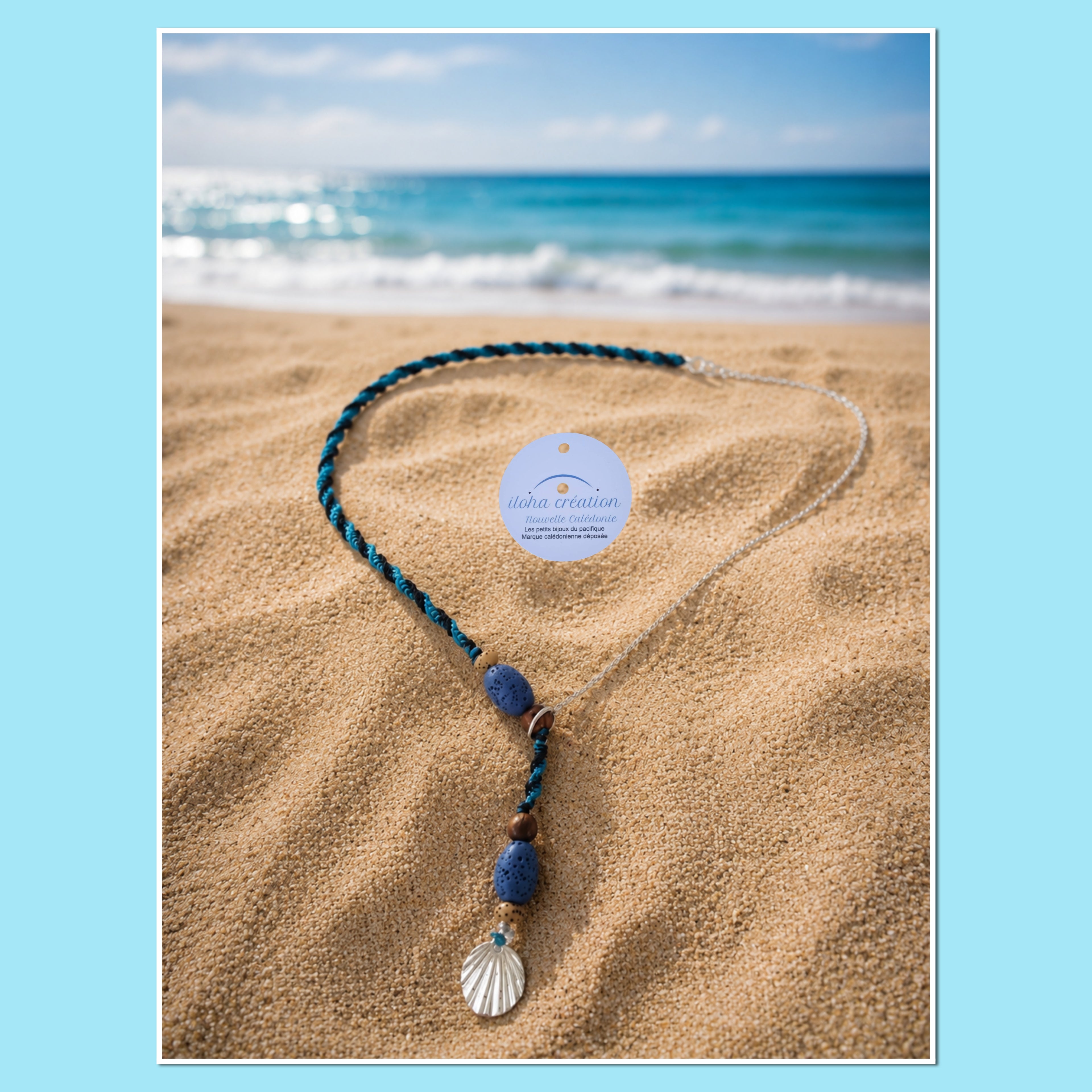 Collier fait main UNIQUE 4 Macramé§chaine argent 925