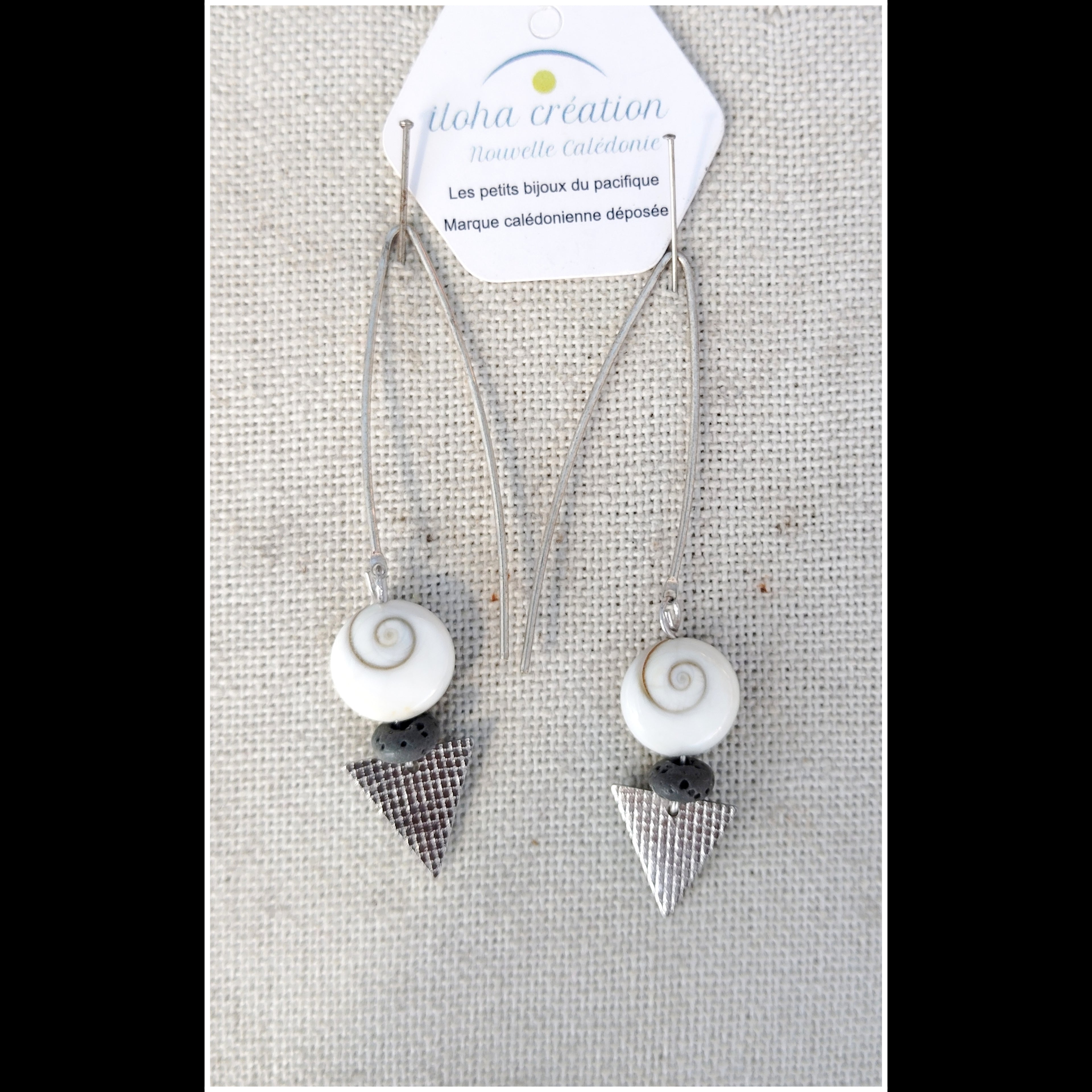 Boucles d'oreilles fait main  TAMARIN 1 § crochet argent