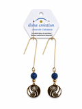 Boucles d'oreilles COCOTIER  6 &  plaqué or 18k - Nouvelle Calédonie