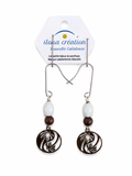 Boucles d'oreilles COCOTIER 3 & graine locale - Nouvelle Calédonie