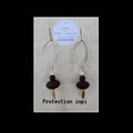 Boucles d'oreilles TIARE 7 - Argent 925 & Pierre volcanique noir