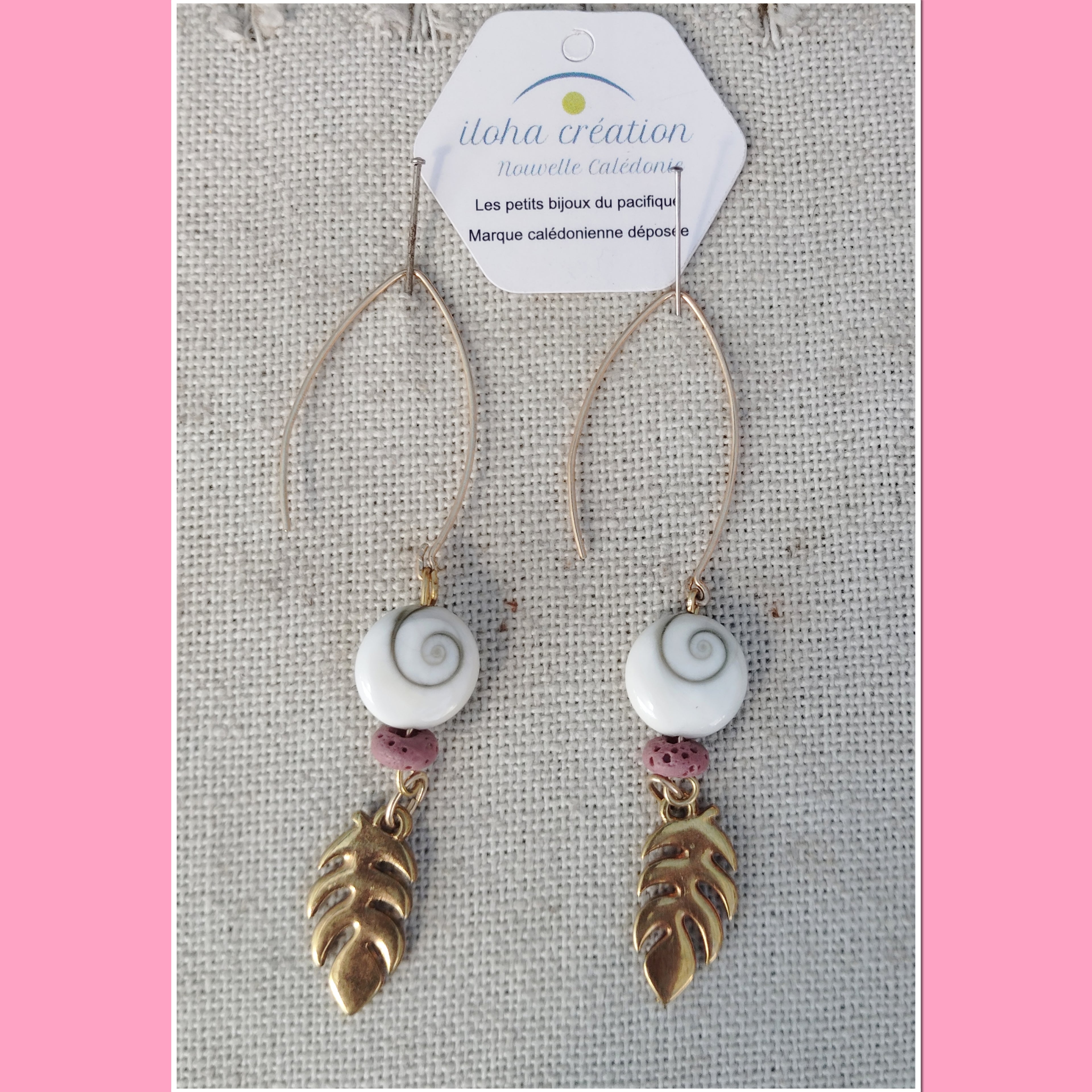 Boucles d'oreilles fait main OPERCULE 4 & gold filled 14k