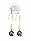 Boucles d'oreilles COCOTIER 9 avec attache plaqué or 18k - Nouvelle-Calédonie