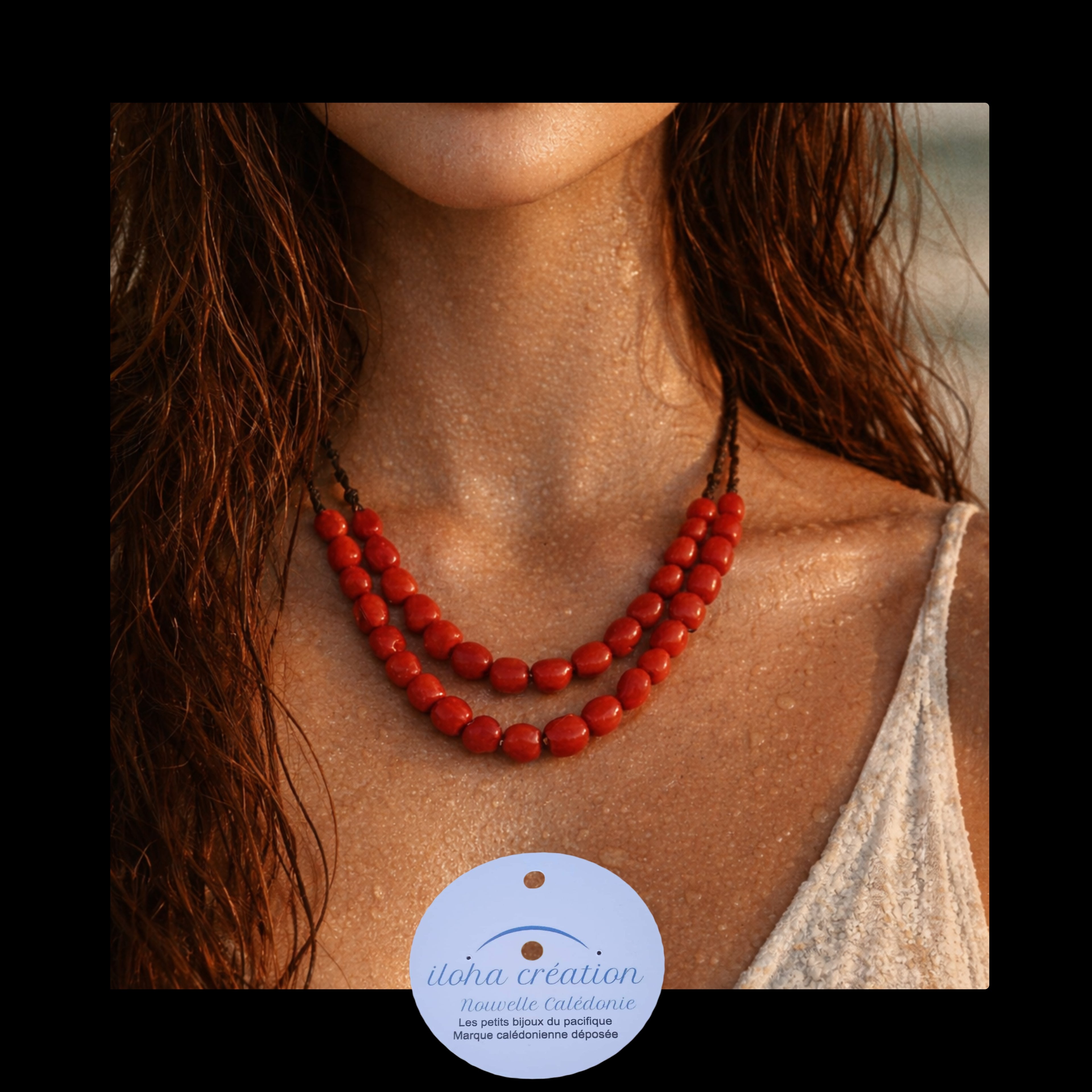 Collier Kuto 1 graine rouge local